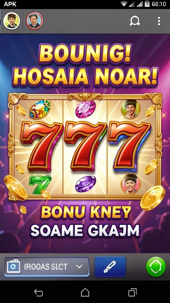 Ilustrasi permainan slot yang menarik dan berwarna-warni.