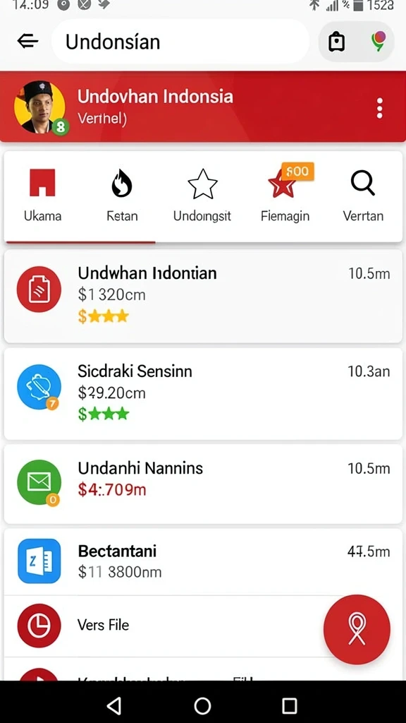 Tampilan menu utama yang menarik dan interaktif.