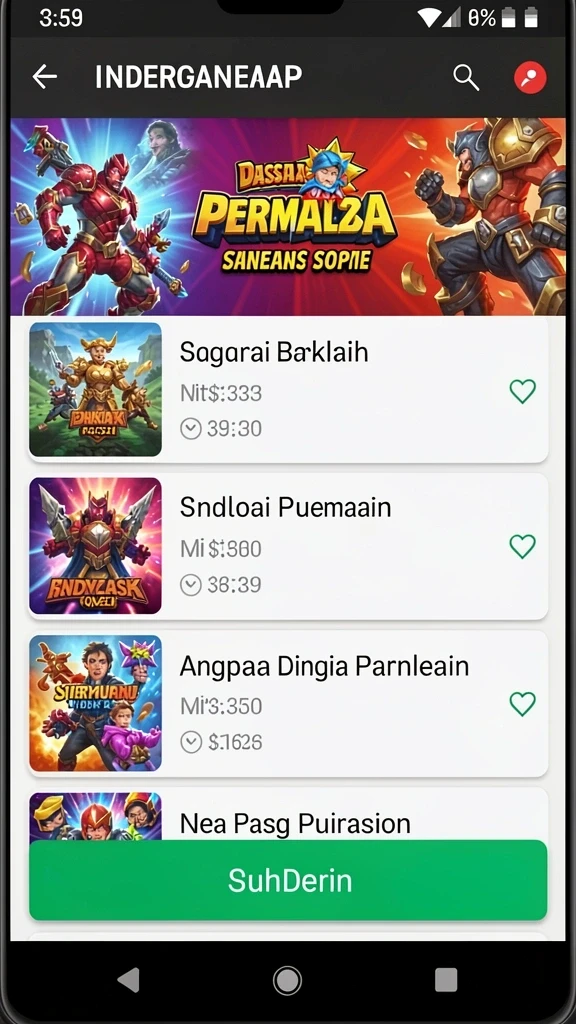 Menu fitur dan bonus harian yang menggiurkan.