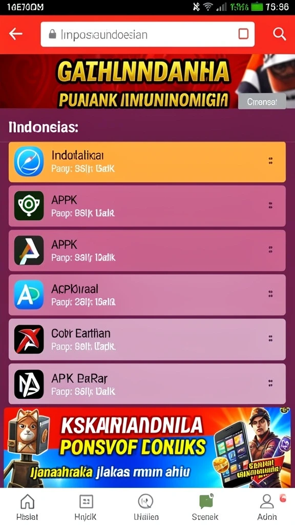 Tampilan karakter unik dalam GASPOL77.