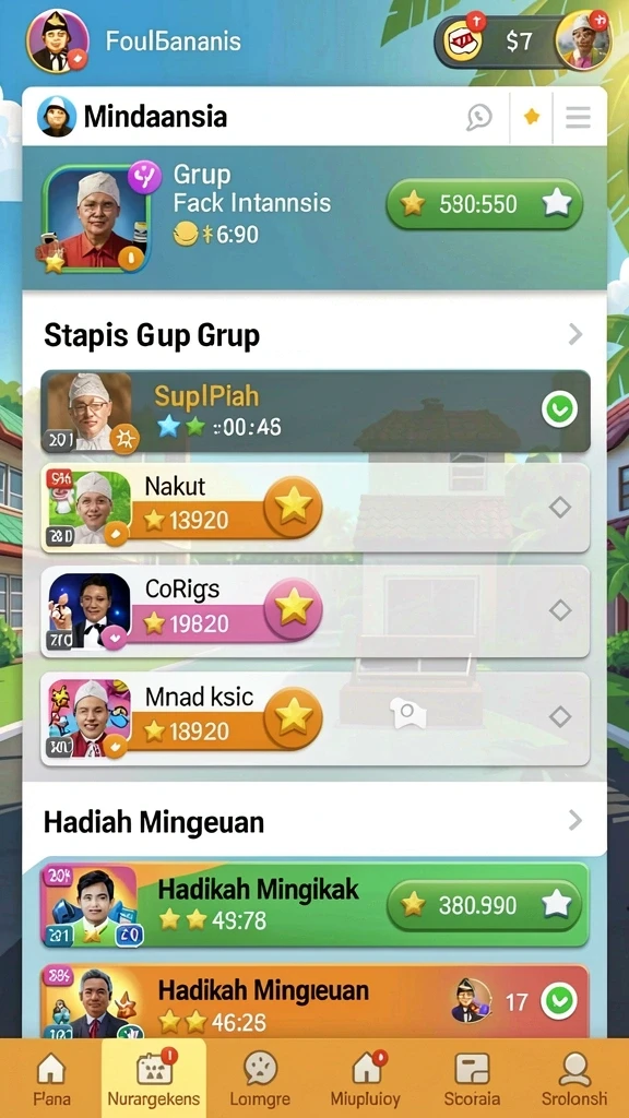 Momen seru saat memenangkan game.