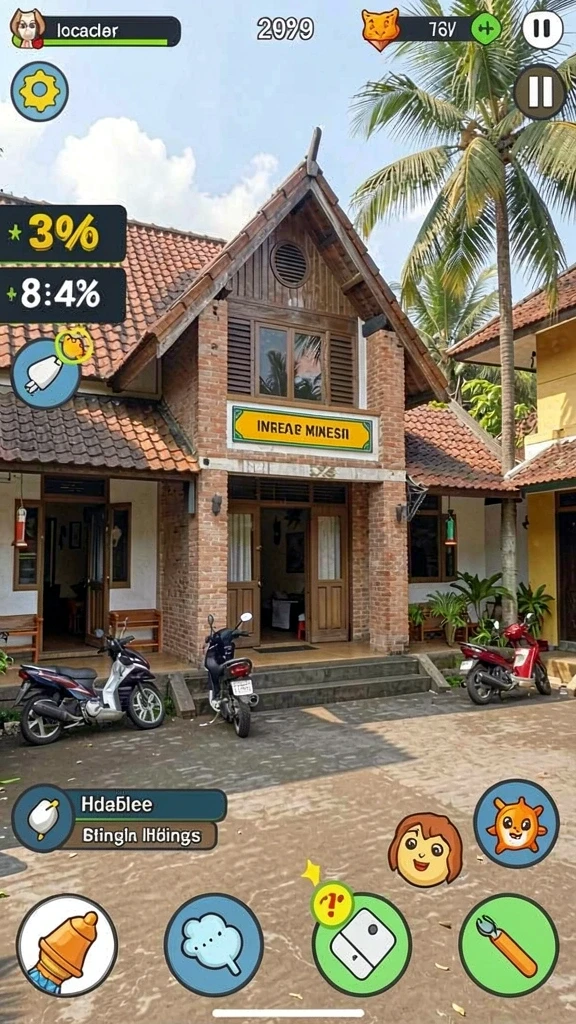 Level yang menantang dengan berbagai rintangan.