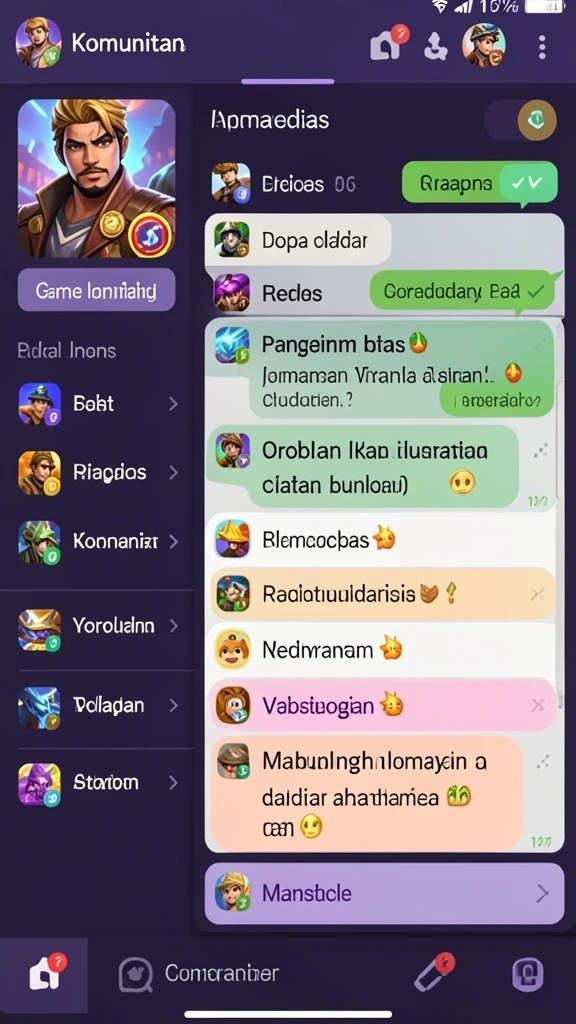 Interaksi sosial yang menyenangkan dengan teman.