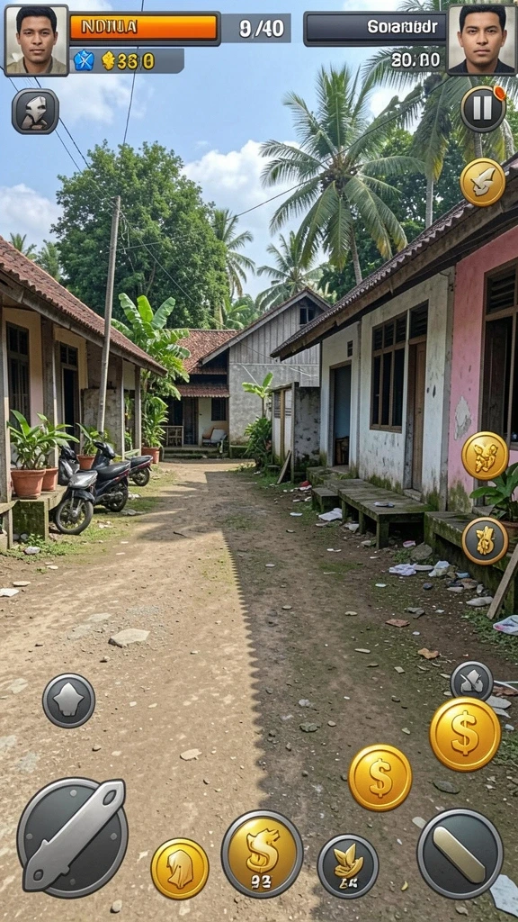 Tampilan karakter utama dalam aksi petualangan.