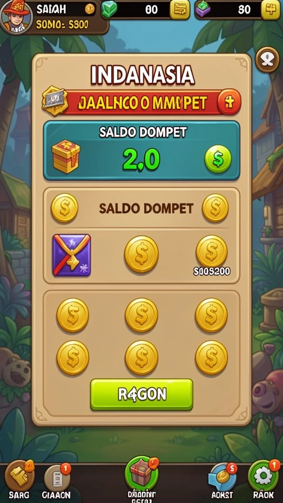 Deskripsi bonus menarik yang ditawarkan di dalam game.